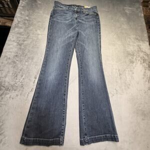Gap Long & Lean Jeans Womens 8 Long Blue Medium Wash Bootcut Stretch Denim